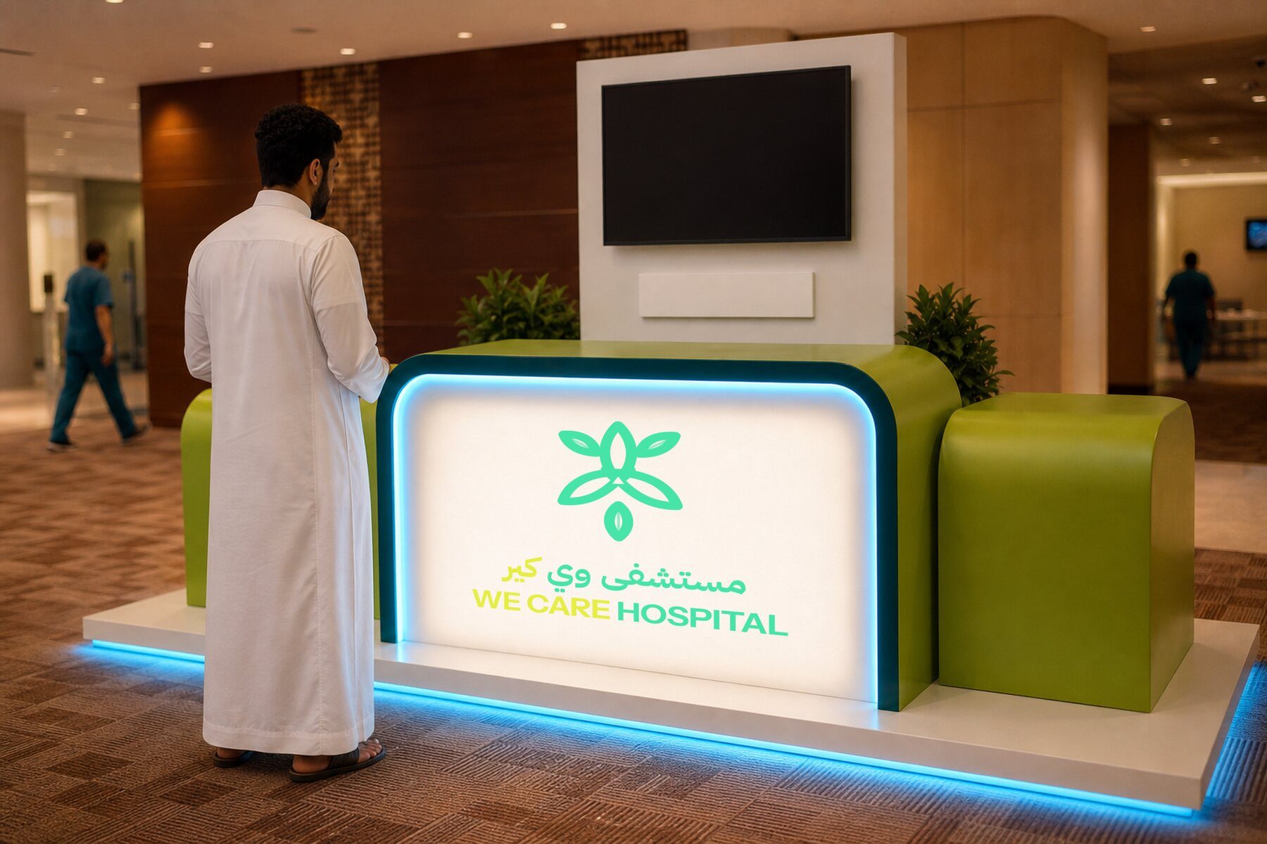منصة استقبال وعرض لمستشفى