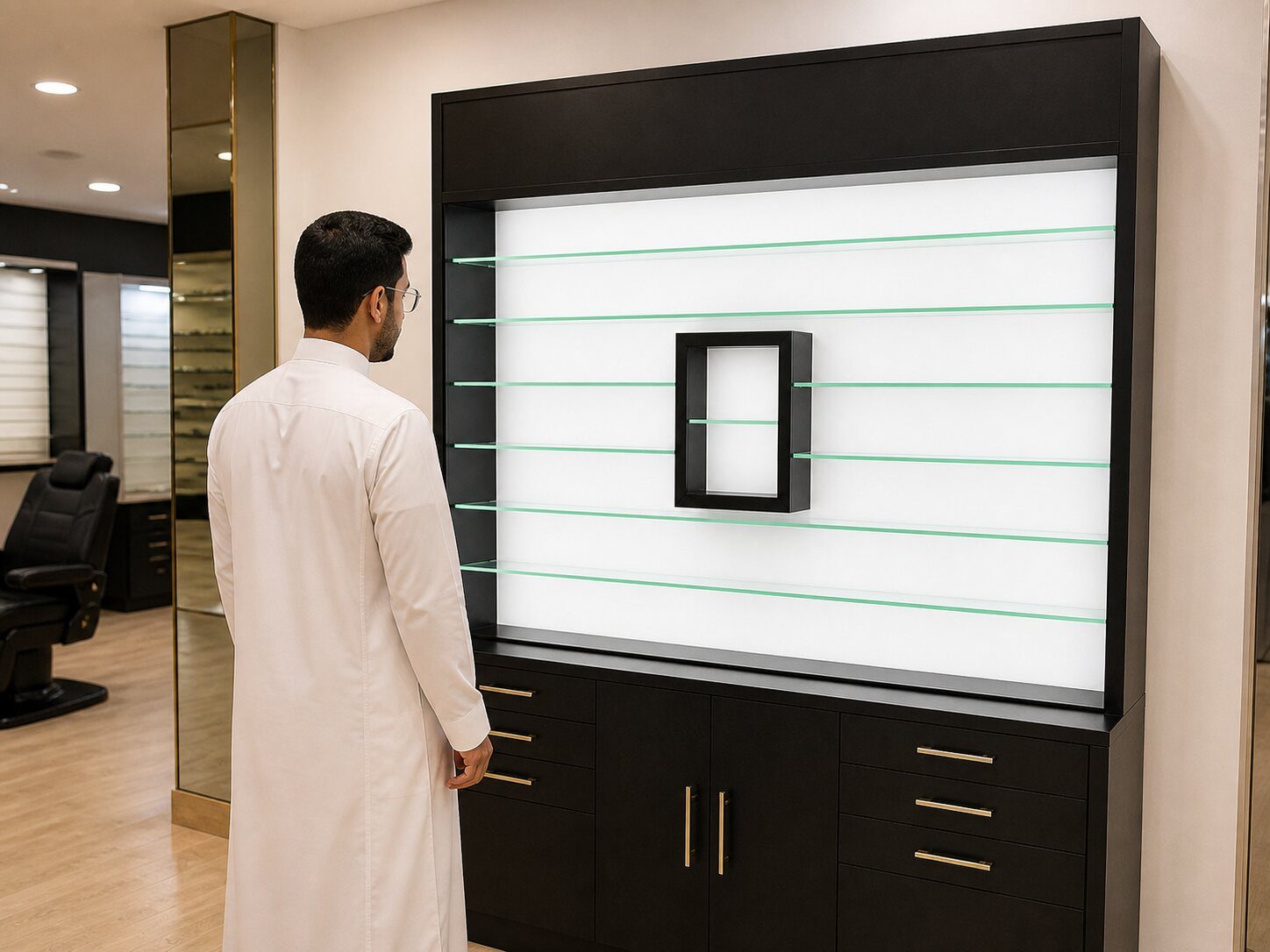 تجهيز محل نظارات